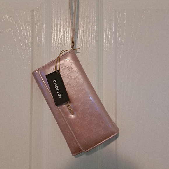 Bebe Embossed Tri Fold Wallet / Wristlet. - Picture 2 of 5